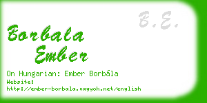borbala ember business card